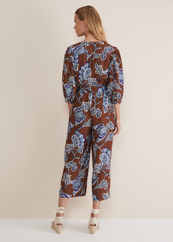 Erin Printed Cropped Leg Jumpsuit