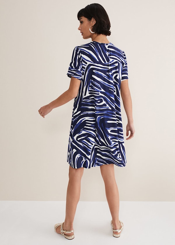 Isabelle Zebra Print Jersey Mini Dress