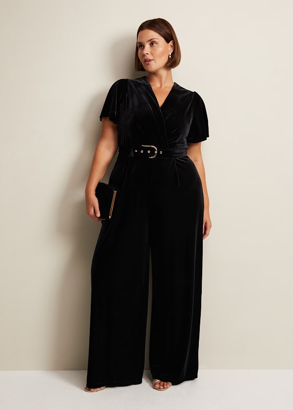 Holly Black Velvet Jumpsuit