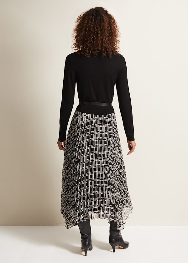 Carle Fine Knit Geometric Dress