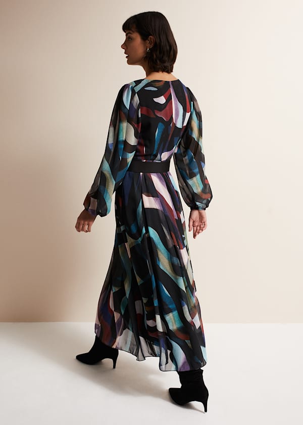 Sky Printed Maxi Dress