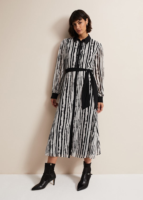 Serena Striped Midi Dress