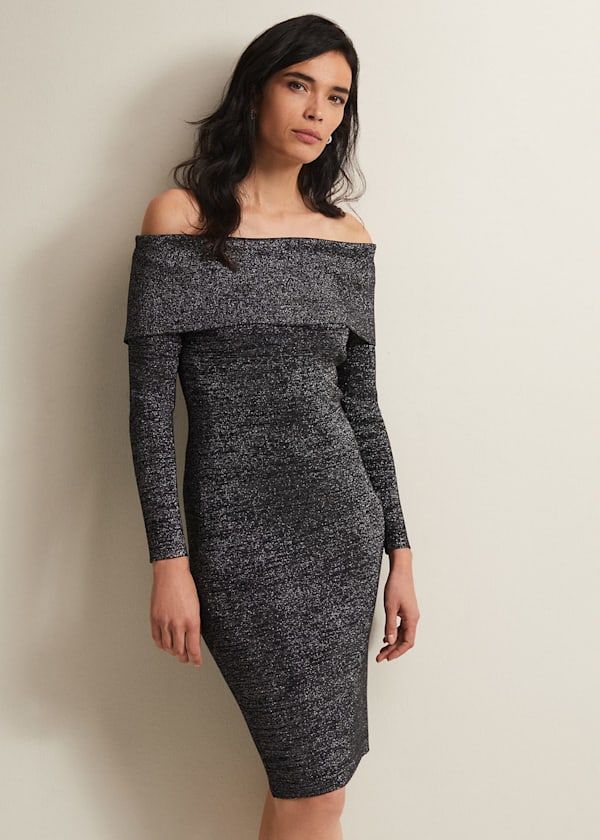 Heidi Knitted Bardot Dress