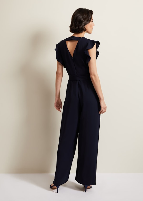 Kallie V Neck Frill Jumpsuit