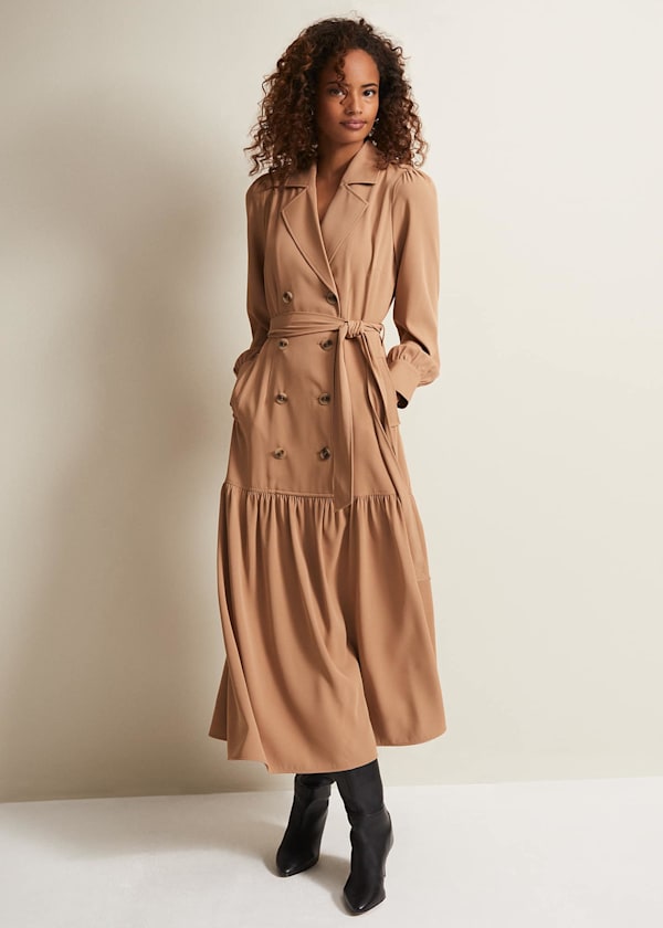 Morgan Trench Midi Dress