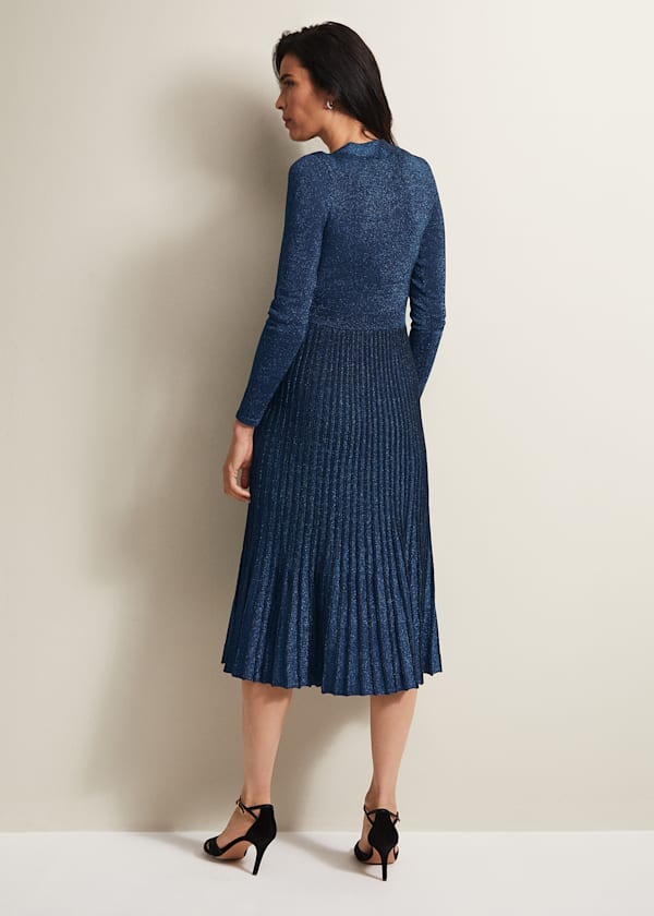 Jessamin Shimmer Knitted Midi Dress