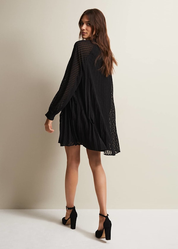 Nikkita Pleated Swing Mini Dress