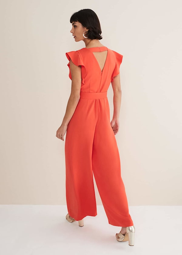 Kallie V Neck Frill Jumpsuit