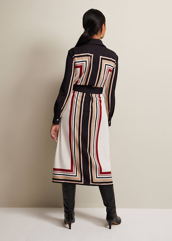 Petite Geri Striped Shirt Dress