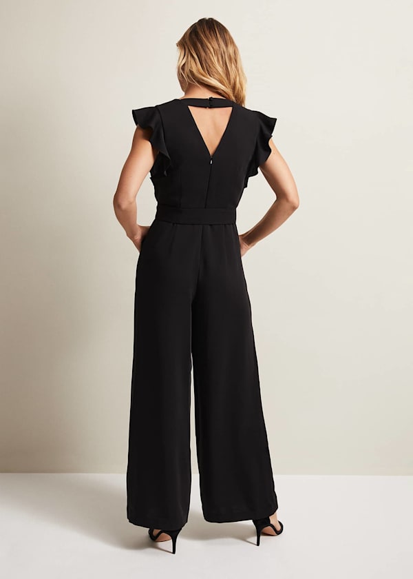 Kallie Ruffled Wide Leg Jumpsuit