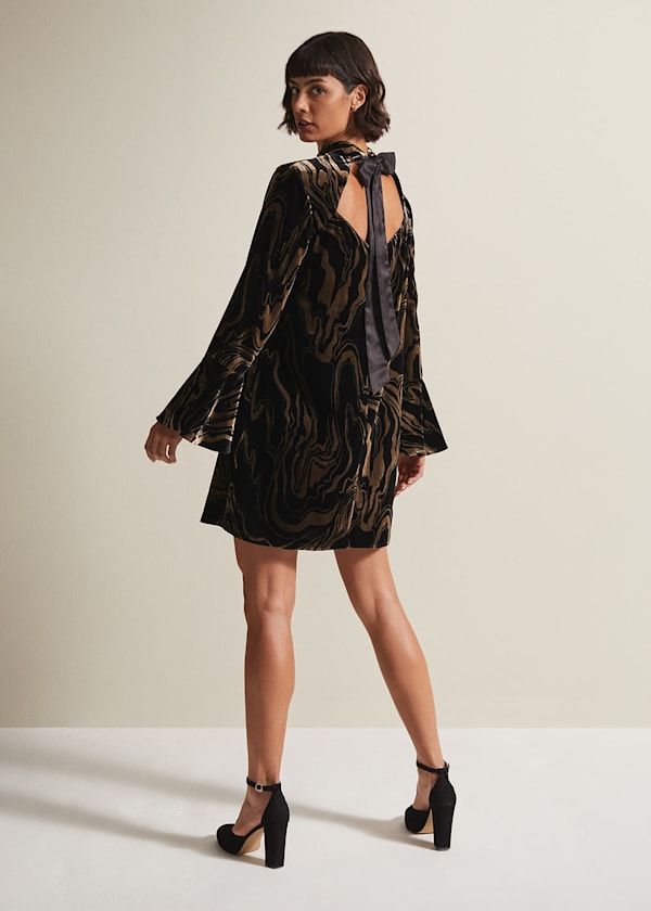 Rayna Velvet Swirl Mini Dress