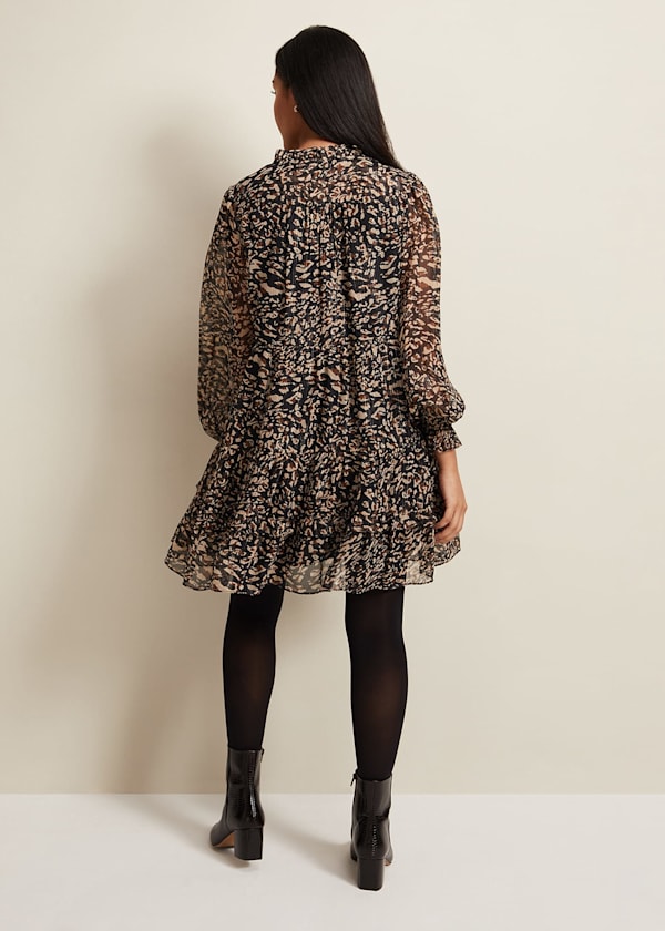 Petite Shreya Leopard Swing Dress