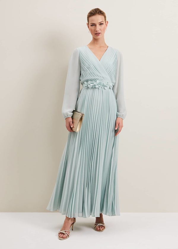 Alecia Pleat Maxi Dress