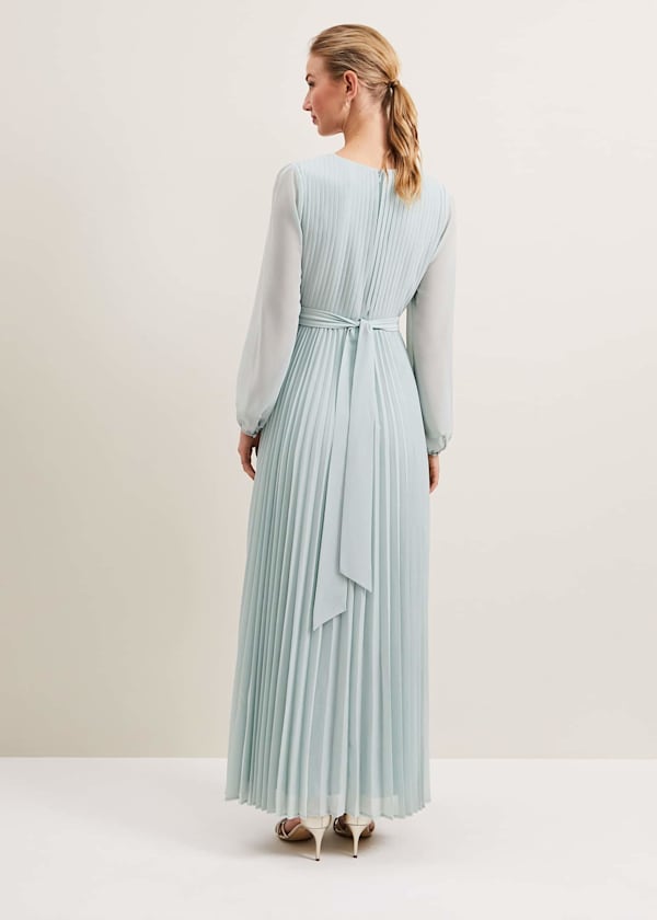 Alecia Pleat Maxi Dress