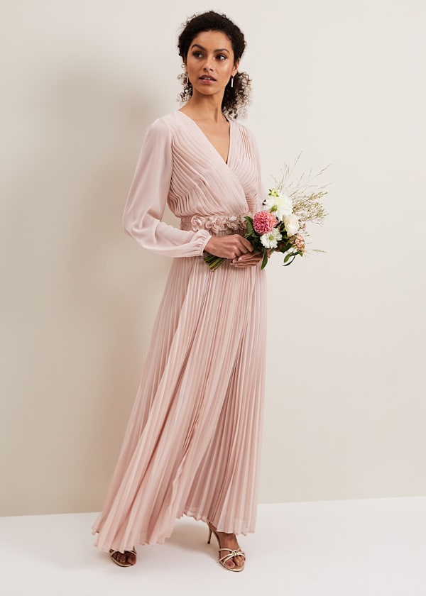 Alecia Pleated Maxi Dress