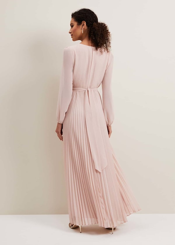 Alecia Pleated Maxi Dress