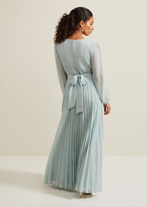 Petite Alecia Pleated Maxi Dress