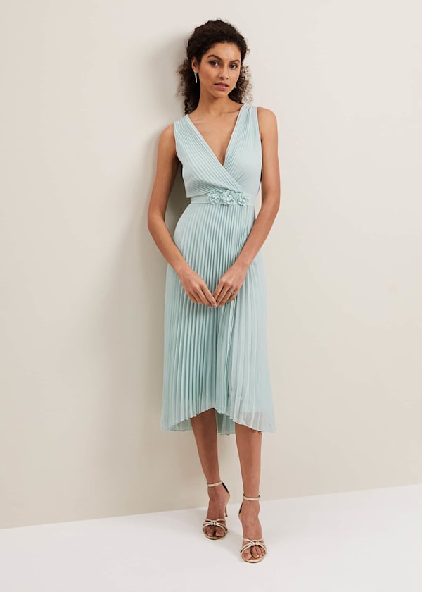 Cressida Pleated Midi Dress