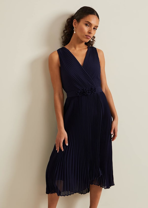 Petite Cressida Pleat Maxi Dress