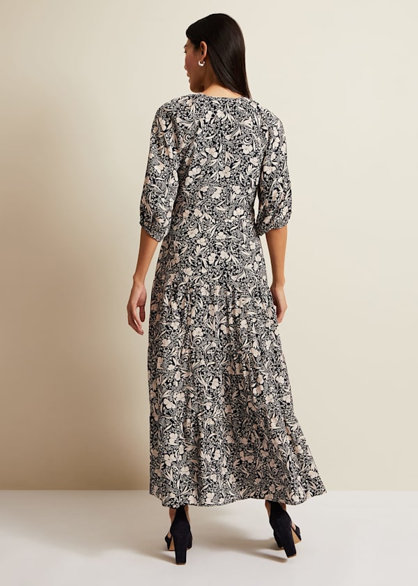 Kezia Floral Wrap Midi Dress
