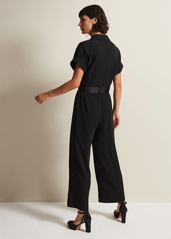 Constance Black Wide Leg Jumpsuit