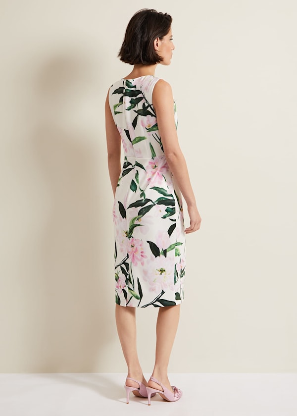 Elsa Floral Scuba Midi Dress