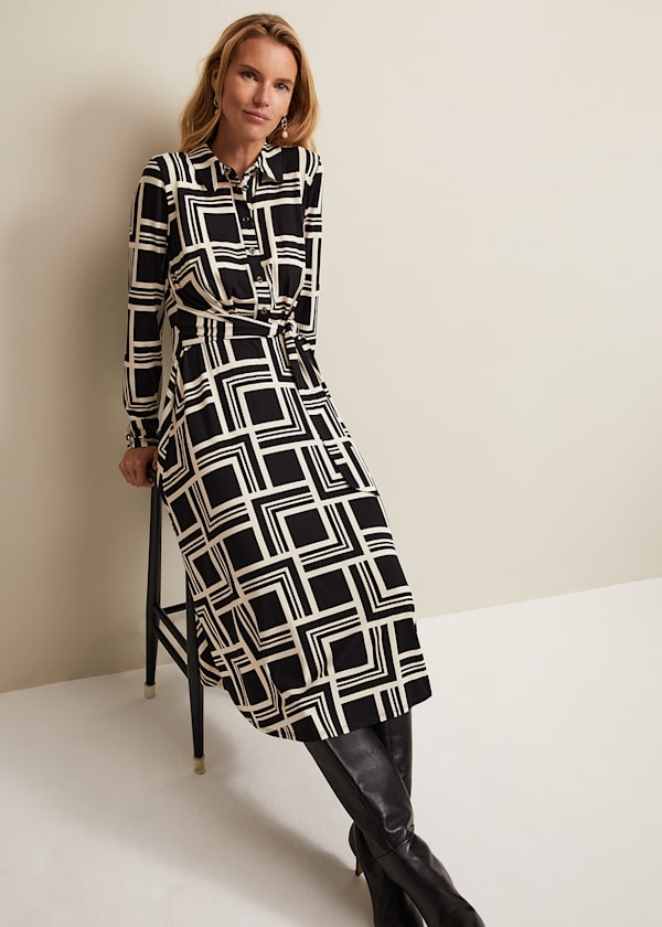 April Geo Midi Dress