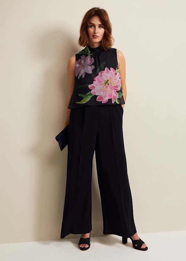 Agnes Floral Overlay Jumpsuit