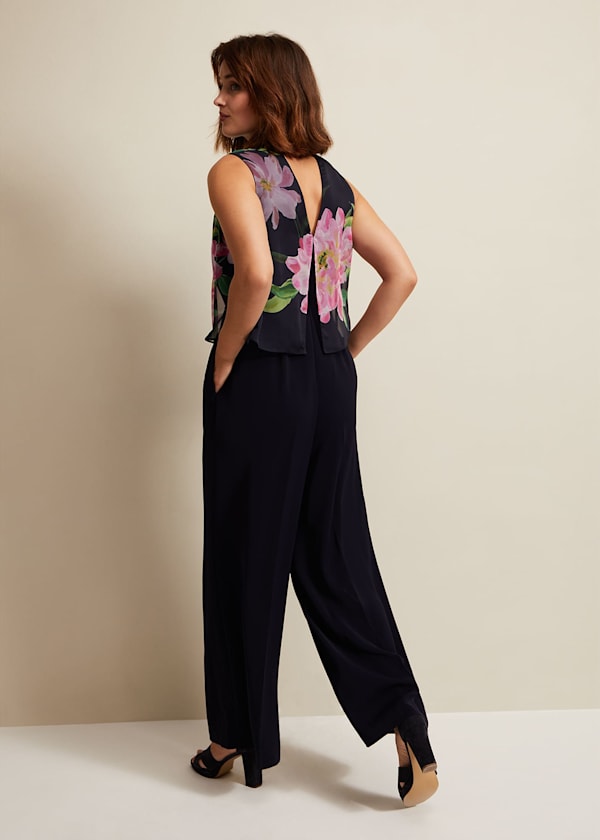 Agnes Floral Overlay Jumpsuit