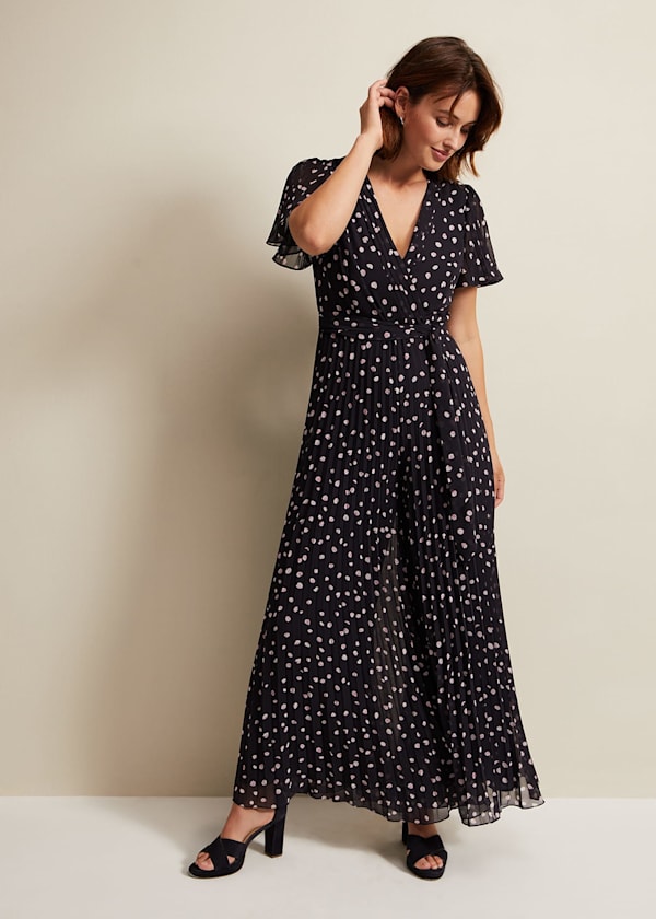 Alexandra Spot Pleat Jumpsuit