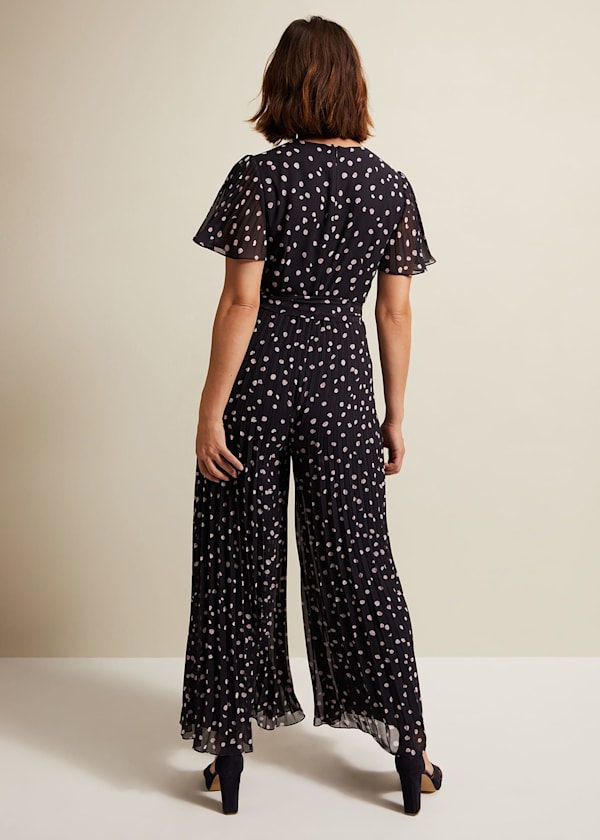 Alexandra Spot Pleat Jumpsuit