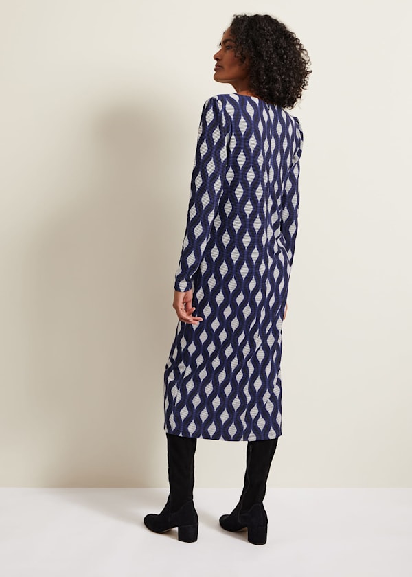 Kelly Geo Midi Shift Dress