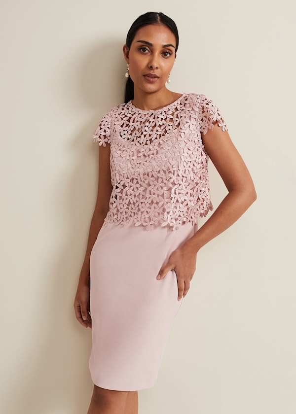 Petite Daisy Lace Midi Dress