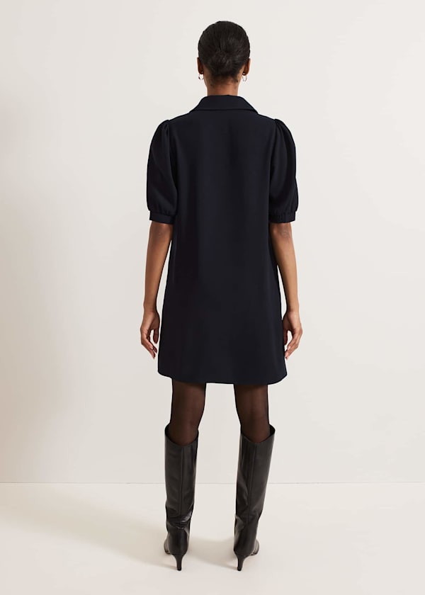 Claudia Button Swing Mini Dress