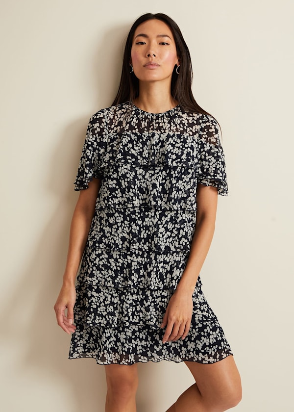 Maeve Floral Tiered Shift Dress