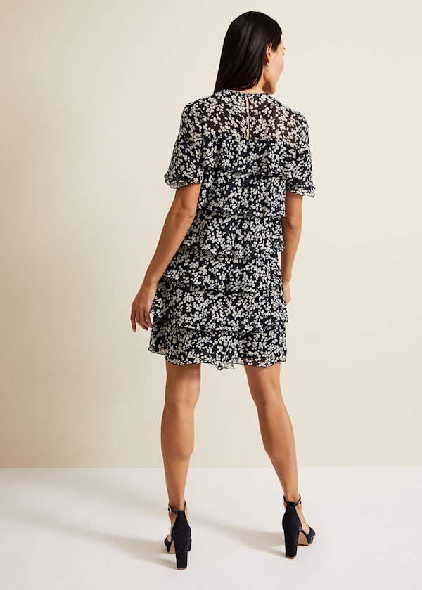 Maeve Floral Tiered Shift Dress