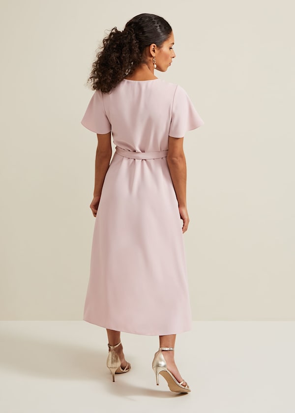 Petite Julissa Frill Wrap Dress