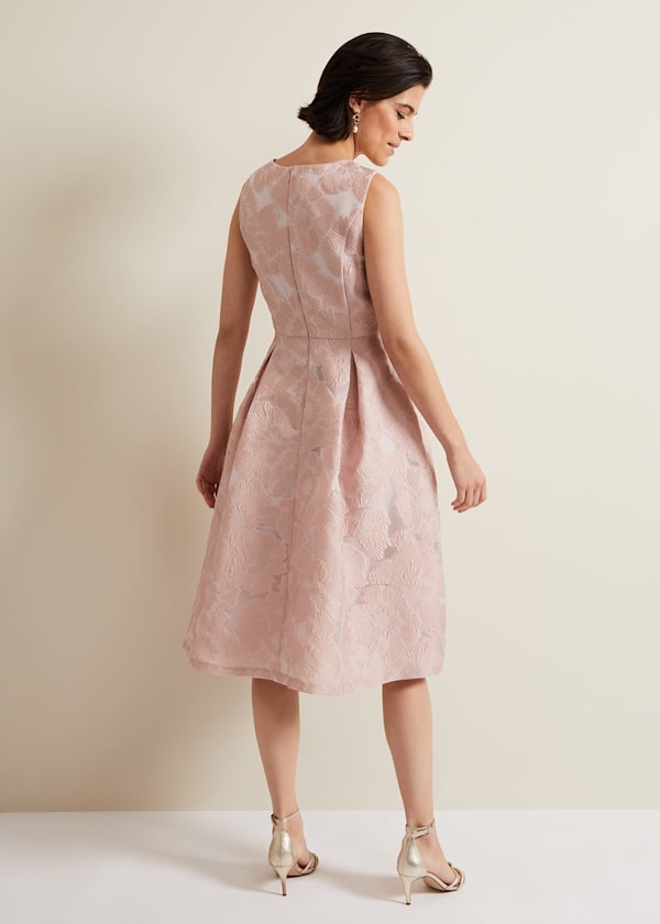 Jacesta Jacquard Fit And Flare Dress