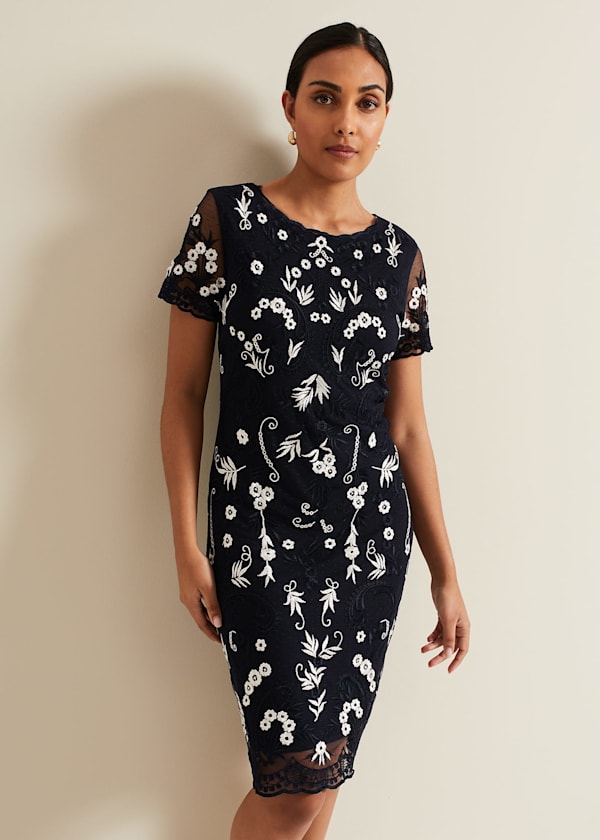 Petite Florisa Embroidered Dress