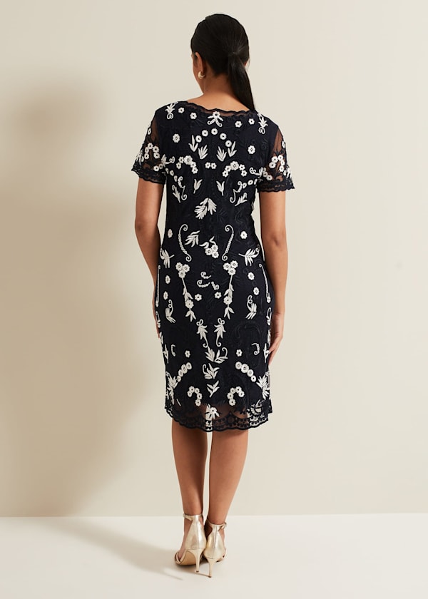 Petite Florisa Embroidered Dress