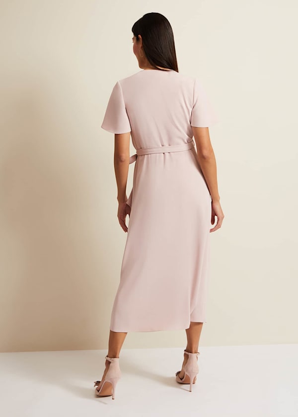 Julissa Frill Wrap Midi Dress