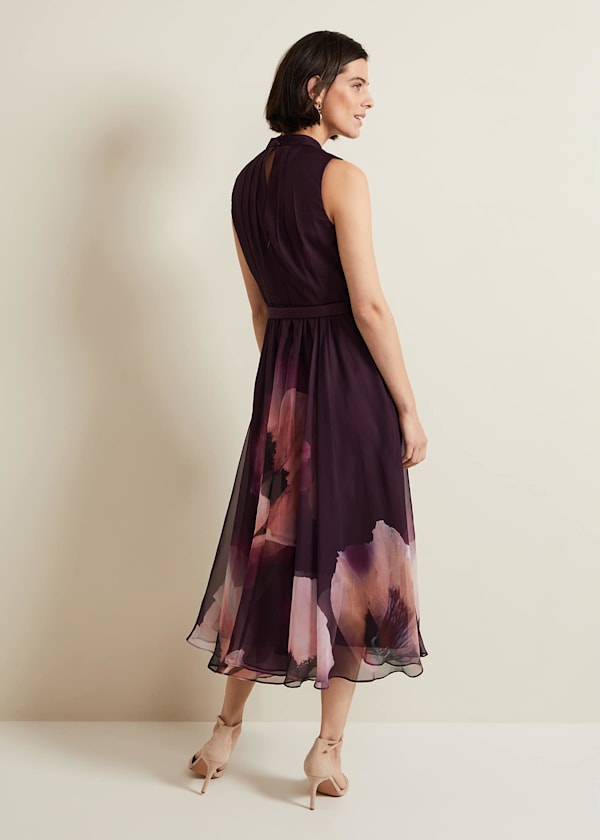 Bethany Placement Print Midi Dress