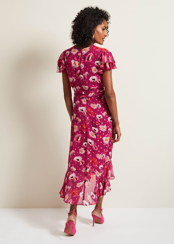 Nadine Ruffle Print Dress
