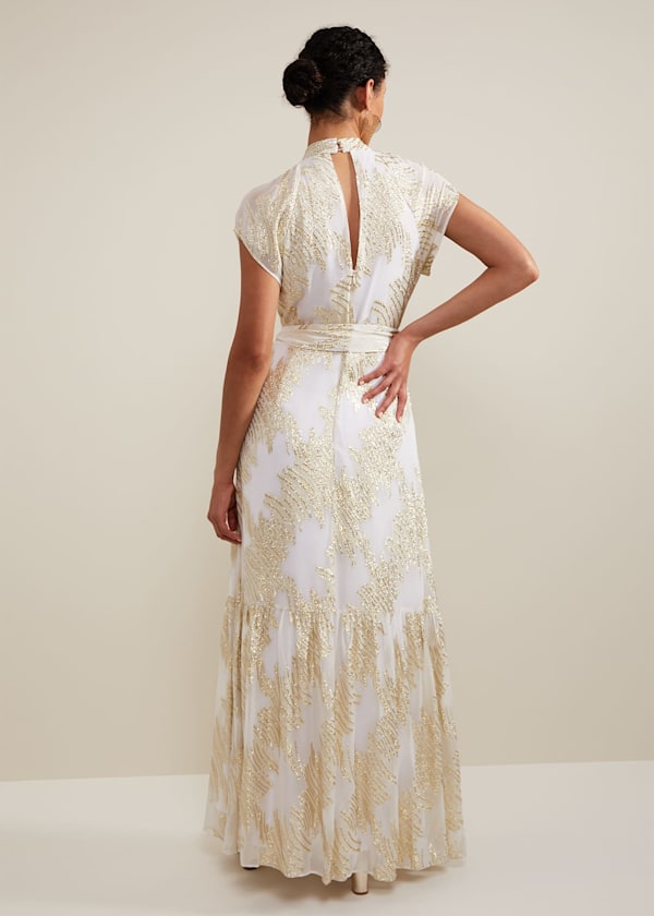 Kerena Shimmer Maxi Dress