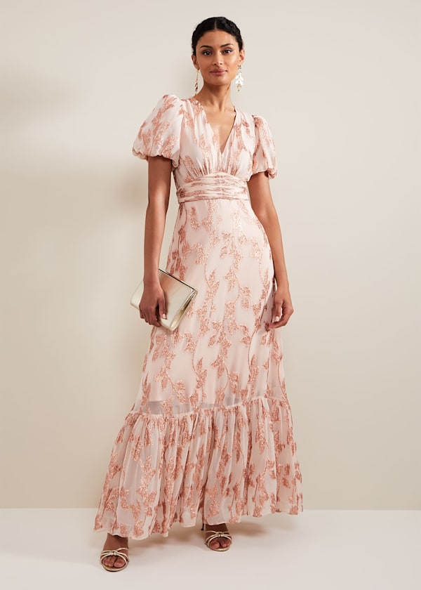 Donatella Ruffle Maxi Dress