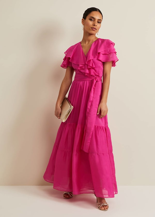 Petite Mabelle Organza Maxi Dress