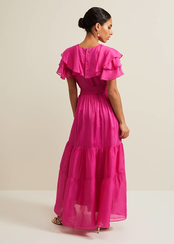 Petite Mabelle Organza Maxi Dress