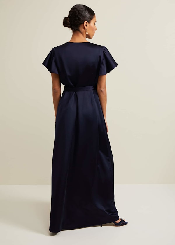 Petite Arabella Satin Maxi Dress