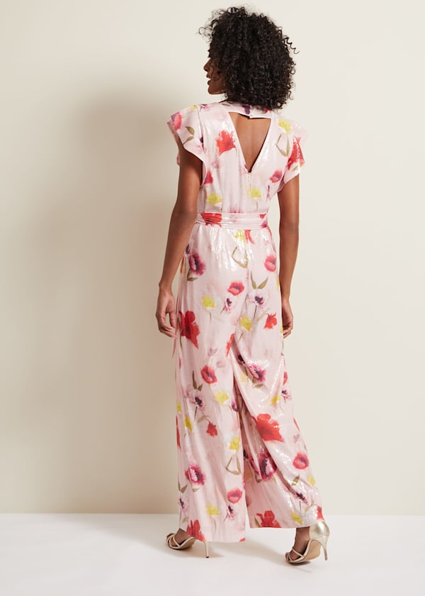 Rhiannon Sequin Printed Jumpsuit