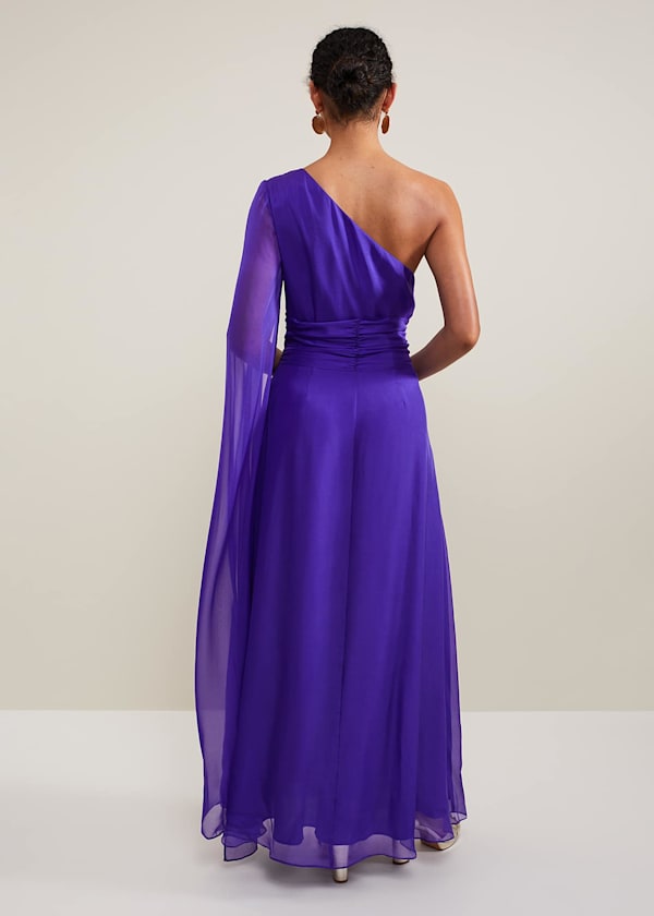 Darby Silk One Shoulder Maxi Dress